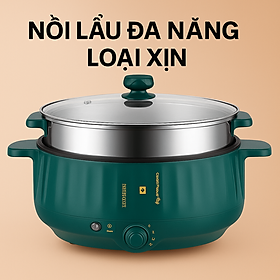 Nồi Lẩju Điện 2 Tầng Đa Năng Thông Minh Loại Xịn Có Vỉ Hấp – Xào Nấu Siêu Tiện, ĐÈN TRANG TRÍ