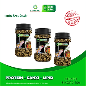 Thức ăn bò sát Thằn Lằn Da Báo GREENABC - Leopard Gecko – Hàm lượng protein 44.9% giúp tăng trưởng nhanh, lên màu đẹp, phát triển toàn diện – Hộp 10g