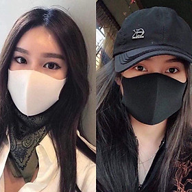 combo 20 khẩu trang vải su trắng đen ôm sát mặt