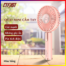 Quạt mini để bàn, quạt USB tích điện cầm tay CTFAST - M109 : Thiết kế thông minh 3 tốc độ làm mát, chất liệu cao cấp bền bỉ, điều chỉnh 360 độ, không gây ồn, pin sạc 1200mah, dễ dàng mang theo sử dụng - hàng chính hãng