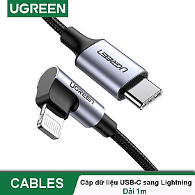 Mua Dây cáp dữ liệu USB type C sang lightning UGREEN US305 - bẻ góc 90 độ - Hàng nhập khẩu chính hãng