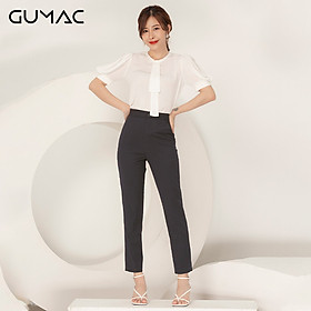 Áo sơ mi kiểu nữ đẹp hàng hiệu GUMAC thiết kếtay phồng cổ kiểu AA927