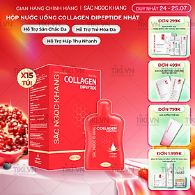 (New) Nước uống Collagen dipeptide 15 túi Sắc Ngọc Khang tinh khiết nhập khẩu từ Nhật Bản, đạt chuẩn hàm lượng hấp thụ nhanh & vượt trội giúp trẻ hóa làn da - săn chắc và sáng mịn