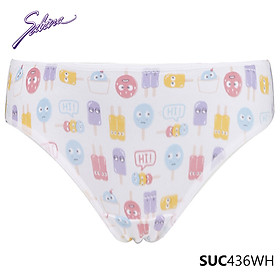 Quần Lót Lưng Vừa Cạp Ngắn Màu Trắng Phối Hoa Văn Cây Kem Cool Teen By Sabina SUC436WH