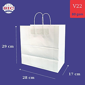 Mua 10 CHIẾC TÚI GIẤY KRAFT V22: 28x17x29 cm CÓ QUAI ( ẢNH THẬT)