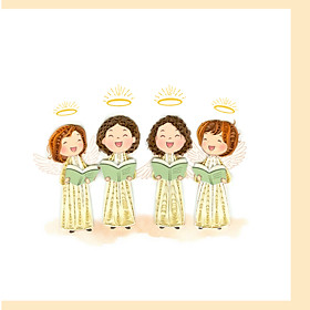 Thiệp Nghệ Thuật Giấy Xoắn - Tiếng Ca Thiên Đường - Voices of Heaven - Christmas - Việt Net