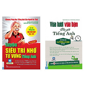 Combo sách luyện siêu trí nhớ từ vựng tiếng anh và vừa lười vừa bận vẫn giỏi tiếng anh tặng cuốn sách rèn luyện kĩ năng cho bé