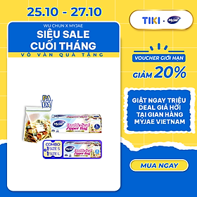 (Chọn Combo) Túi Zip PE Trong Suốt 2 Đường Kéo MyJae, Túi Bọc Đồ Ăn, Rau Củ Bảo Quản Trong Tủ Lạnh