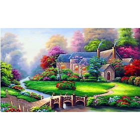 TRANH THÊU CHỮ THẬP 3DGIA ĐÌNH HẠNH PHÚC 59x49cm