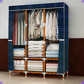 Tủ vải khung Gỗ 3 buồng 170*130*45
