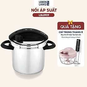 Nồi áp suất LEBENLANG LBL0909, nấu được mọi loại bếp, dung tích 5,5 lít, chất liệu inox cao cấp – hàng chính hãng