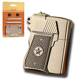 Mua Combo Hộp Quẹt Bật Lửa Xăng Đá Z91301 Kiểu Dáng Độc Đáo Sang Trọng + Tặng Bộ Dụng Cụ Sửa Chữa Bật Lửa Dành Cho Bật Lửa Xăng Đá  Kèm 2 Bánh Xe Dự Phòng