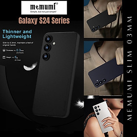  Ốp Lưng Nhám Siêu Mỏng 0.3mm Cho Samsung Galaxy S24 Plus / S24 Ultra Hiệu Memumi SLIM Có Màng Bảo Vệ Camera - Hàng Nhập Khẩu