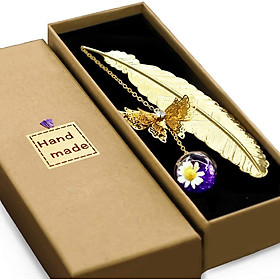 Hình ảnh Kim Loại Feather Bookmark Món quà sinh nhật Giáo viên Lady Butterfly Bookmark