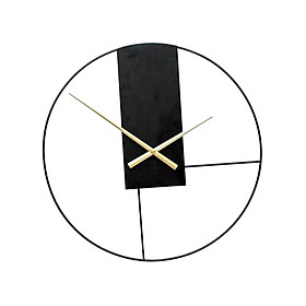 Nordic Wall Clock Mute Metal Simple for Dining Room Bathroom Home Decor