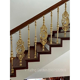 Mua Trụ cầu thang nhôm đúc cổ điển( vàng 24k)