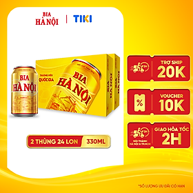 Combo 2 Thùng Bia Hà Nội - Thùng 24 lon 330ml