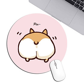 Miếng Lót Chuột Mouse Pad Tròn Dùng Trong Văn Phòng Học Tập Mẫu Hoạt Hình Cute_ Hàng chính hãng