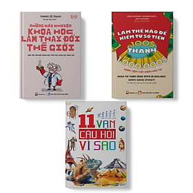 Sách PANDABOOKS Combo 3 cuốn Làm thế nào để kiếm tiền+Những câu chuyện KH làm thay đổi thế giới+11 vạn câu hỏi vì sao