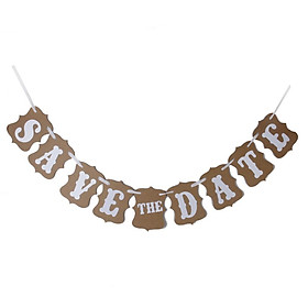 Hình ảnh SAVE THE DATE Wedding Western Party Decor Bunting Garland