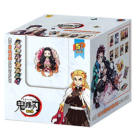 (FULL BOX) Hộp Thẻ Bài Anime Kimetsu No Yaiba ảnh thẻ nhân phẩm ngẫu nhiên chibi xinh xắn giá rẻ ( hộp 20 pack)