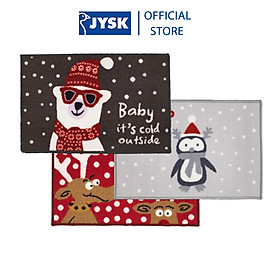 Mua Thảm trải cửa giáng sinh | JYSK Cinnober | nylon | xám/đỏ | R40xD60cm