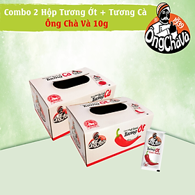 Combo 2 Loại Tương Ông Chà Và 10g (1 Hộp Tương Ớt Gói 10g Và 1 Hộp Tương Cà Gói 10g)