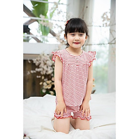 Bộ thun cotton 4 chiều mặc nhà cực xinh cho Bé gái