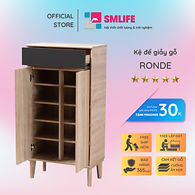 Tủ đựng giày phòng khách gia đình gỗ công nghiệp SMLIFE Ronde