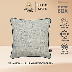 Mua SCATTER BOX Vỏ Gối Cao Cấp nhập khẩu Ireland Anh Quốc LEAH màu GREEN kích thước 43X43CM Phong cách hiện đại
