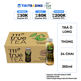 Thùng 24 chai Trà Ô Long Tự Nhiên TH True TEA 350ml