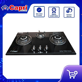 Bếp gas âm kính 3 vùng nấu Capri CR-308KT | Hàng chính hãng