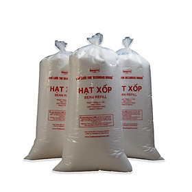 Hạt Xốp Chuyên Dùng Cho Ghế Lười Dạng Hạt Tròn, Màu Trắng, Kích Thước 2-3mm, combo 3 túi