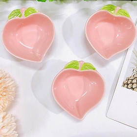 Mua  Giá hủy diệt  Bát Sứ Ăn Dặm Cao Cấp Qủa Đào Hồng  Dahamart - Siêu Thị Ăn Dặm 