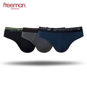 Combo 3 quần lót nam Freeman lưng thun bản, chất liệu TC spandex 6060