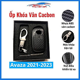 Ốp khóa cacbon Avaza 2021-2023 kèm móc khóa