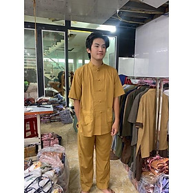 Đồ đi chùa cho nam vải xô (tixi) hàn, đồ bộ nam cao cấp, thời trang nam