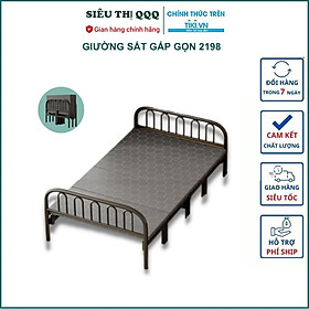 Mua Giường gấp thông minh gấp gọn dùng gia đình  văn phòng  giường xếp khung thép sơn tĩnh điện đệm 4 lớp - Hàng chính hãng