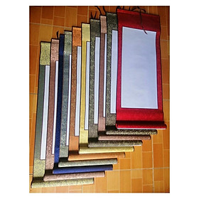 Mua Biểu lụa viết Thư pháp 32cm x 80cm. Biểu bồi lụa viết thư pháp trang trí tết. Giấy viết thư pháp. Quà
