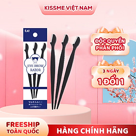 Dao Cạo Lông Mày Màu Đen Kai Groom 38531-HC1161 (Set 3 Cây)