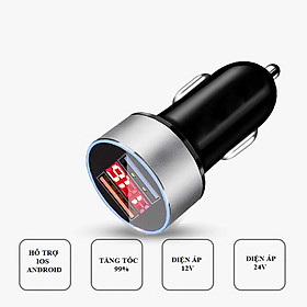 Mua Tẩu sạc siêu nhanh 2 cổng USB hợp kim nhôm  công nghệ Quick Charge 3.0