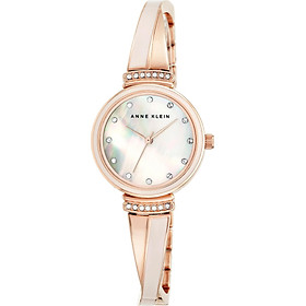 Anne Klein Women’s AK/2216BLRG Swarovski Crystal-Accented Rose Gold-Tone and Blush Pink Bangle Watch giá chỉ 1621000 VND