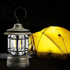 Outdoor Retro Campsite Lantern Camping Light Portable LED Emergency Lamp