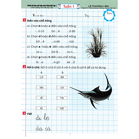 Sách PHIẾU BÀI TẬP CUỐI TUẦN MÔN TIẾNG VIỆT LỚP 1 (THEO CHƯƠNG TRÌNH TIỂU HỌC MỚI)