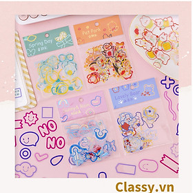 Túi Sticker Classy  dễ thương, hình dán trang trí laptop, điện thoại, tập, sổ, bình nước nhiều họa tiết PK1323