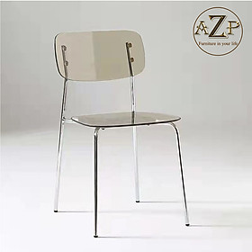 Mua Ghế Ăn  Ghế Cafe  Ghế Thư Giãn Nhựa Trong Suốt Arcylic  Khung Thép Mạ Chrome Thời Trang  / xếp chồng tiện lợi GA-PC601