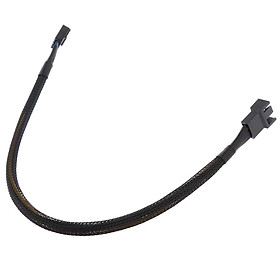 30cm 4Pin PWM  Fan Cable Extension Male To Female Black Sleeved Braided