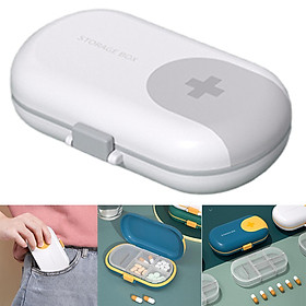 Portable  Storage Box with  Cutter for Capsule Travel Elders