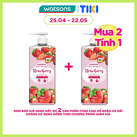 Kem Tắm Watsons Love My Skin Strawberry Scented Cream Body Wash 700ml