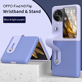 Ốp lưng đai đeo hand trap chống sốc cho Oppo Find N3 Flip hiệu HOTCASE Wristband Stand Phone Case - chất liệu cao cấp, thiết kế thời trang sang trọng có đai đeo tay an toàn - Hàng nhập khẩu